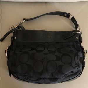 NWT Classic Black Coach bag with dust-bag
